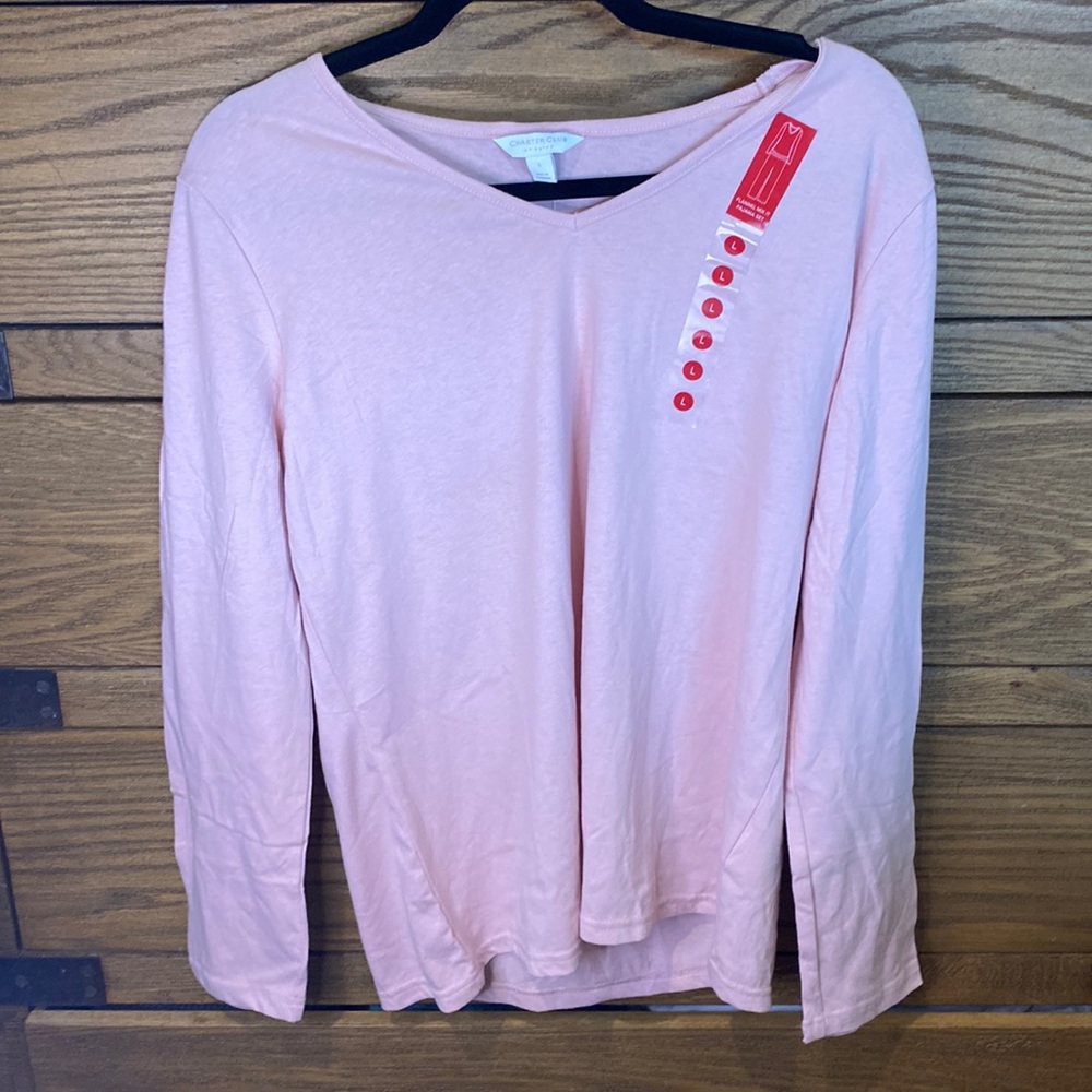 NWT Charter Club Intimates Pink Sleep Shirt - L